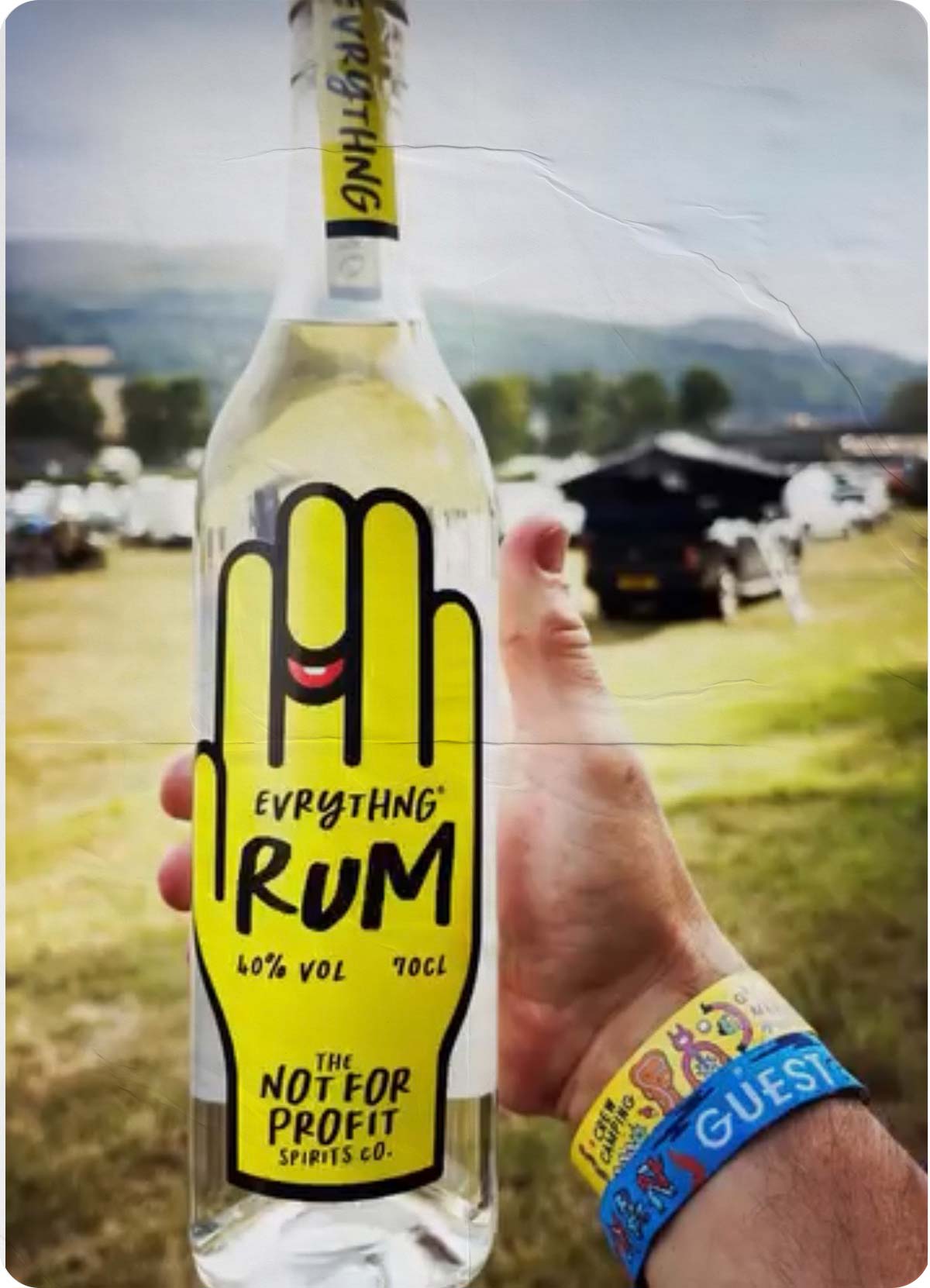 EVRYTHNG White Rum bottle close-up